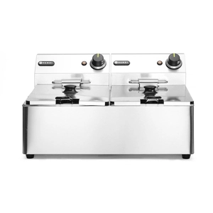 Comparateur de prix : Hendi Friteuse Kitchen Line 2x 6 l 230V 2x 3300W, Friteuse, Argent