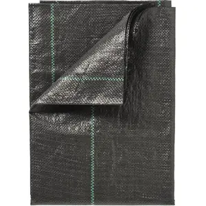 Nature Bâche de sol de contrôle des mauvaises herbes 1x10 m NoirVendu parbol