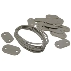Kit de fixation pour clôture de jardin - NATURE - 27 pcs - Gris pas cher