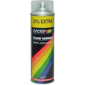 BOMBE DE VERNIS ACRYLIQUE - TRANSPARENT MAT - 500ML - MOTIP pas cher