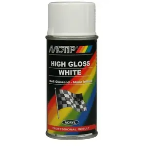 MOTIP AEROSOL PEINTURE ACRYLIQUE ACRYLIC PAINT BOMBE AUTO CAR SPRAY CAN ART COLLECTOR BLANC 150 ML CSK pas cher