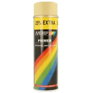Bombe de peinture - Apprêt - beige jaune - Motip pas cher