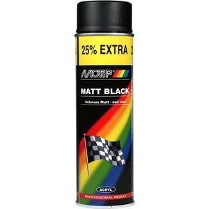 Bombe de peinture Motip Noir mat 500ml M04006 auto pour moto scooter pas cher