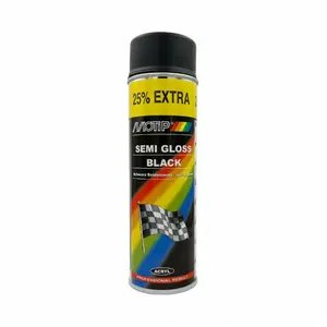 MOTIP-DUPLI MOTIP Mat Zwart Satijnen Verf - Spray 500 ml, zwart pas cher