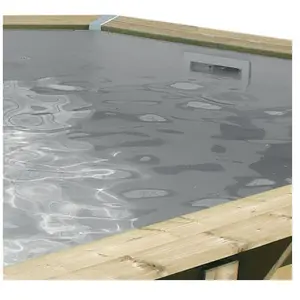 Liner sable ou bleu pour piscine allongée Ubbink - Gris - Rectangulair... pas cher