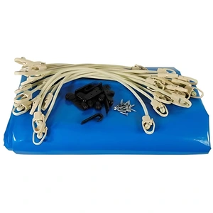 Bâche de sécurité pour piscine UBBINK 400x820 en PVC 550g/m² - Bleu