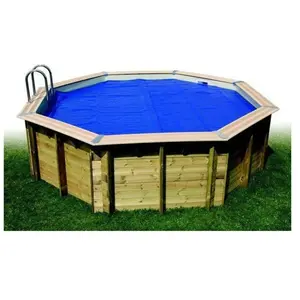 Bâche à bulles pour piscine UBBINK 400x640 cm - Bleu pas cher