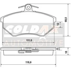Remblokkenset schijfrem CB110605 ColdaxVendu parwinparts