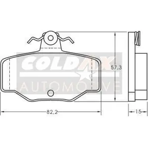 Remblokkenset schijfrem CB210215 Coldax pas cher
