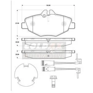 Remblokkenset schijfrem CB110220 Coldax pas cher