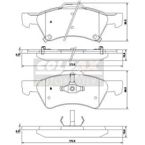 Remblokkenset schijfrem CB111275 Coldax pas cher