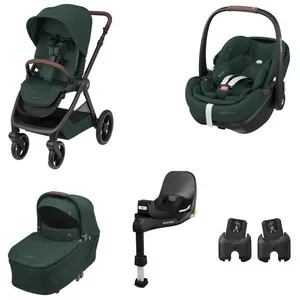 Maxi-Cosi Oxford Plus, Pebble 360 Pro2, FamilyFix 360 Pro, Adapters bundel, Twillic Green pas cher
