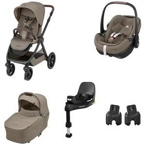 Maxi-Cosi Oxford Plus, Pebble 360 Pro2, FamilyFix 360 Pro, Adapters bundel, Twillic Truffle