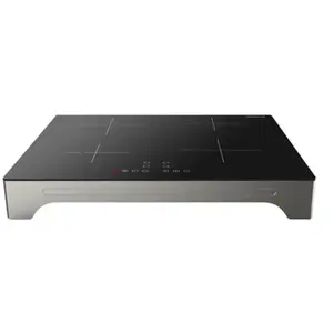 Inventum VKI6010ZIL - Vrijstaande inductie kookplaat - 4 kookzones - 1-fase plug en play - Zilver/Zwart pas cher