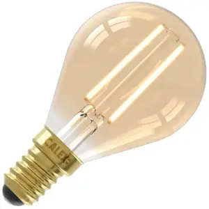 Calex Filament LED Lamp - E14 - P45 Lichtbron Goud - 3.5W - DimbaarVendu parbol
