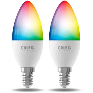 Calex Slimme Lamp - Set van 2 stuks - Wifi LED Verlichting - E14 - Sma...Vendu parbol