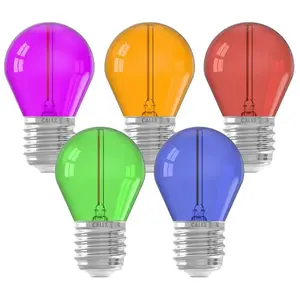 Comparateur de prix : Calex Gekleurde LED kogellamp - 5-pack - E27 - 1W - 220-240V