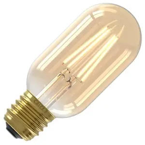 Comparateur de prix : Calex filament LED buislamp E27 3.5W 250lm 2100K Goud Dimbaar Ø4.5x11cm T45