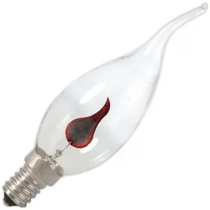 Calex | Gloeilamp Kaarslamp tip met vlam | Kleine fitting E14 | 3W pas cher