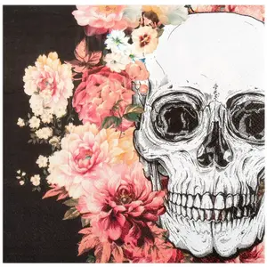 Boland - Tafeldecoratie - Halloween Servetten Day of The Dead 33x33cm 12 stuks
