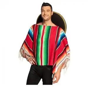 Boland poncho mexicain couleurs vives 120cm adulte TAILLE UNIQUE - 95480 pas cher