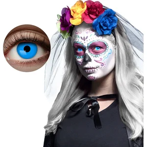 Boland - Maandlenzen UV flash blauw Blauw - Volwassenen - Halloween en...Vendu parbol