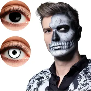 Boland LENTILLES DUO SKULLFACE 3 MOIS (1 noire+1 blanche cercle noir)Vendu parbol