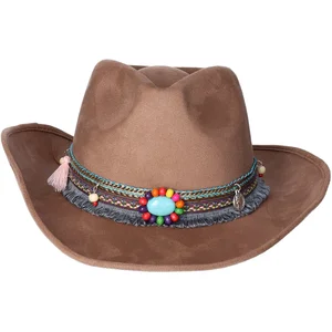 Boland - Cowboy hoed Festival Bruin - 59 - Volwassenen - Unisex - Festival - Western pas cher
