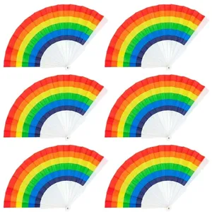 Boland - 6 Waaiers Pride Multi - Volwassenen - Unisex - - Pride pas cher