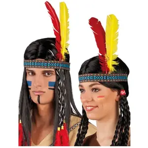 Comparateur de prix : Boland bandeau indien en polyester marron/bleu taille unique