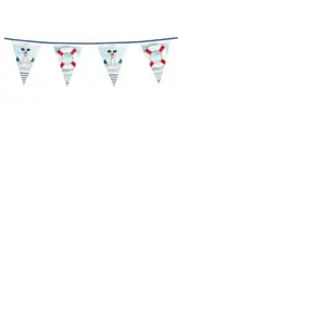 Guirlande non lumineuse - BOLAND - 15 fanions marin - 6 m - Bleu pas cher