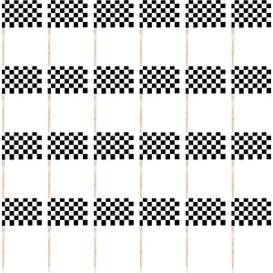 Boland - Set 24 vlagprikkers Racing - Sport - Autosport - Racewagen - Autorace - Finish vlag pas cher