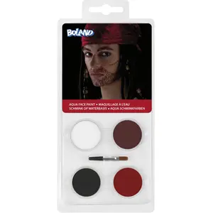 Boland 10201537 BOL45040 Tablette de Maquillage Pirate 4 Couleurs Adul...Vendu parbol