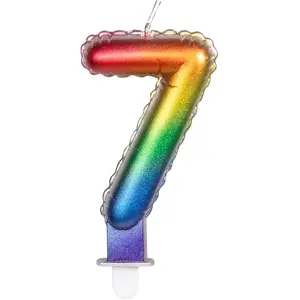 Boland - Kaarsje '7' regenboog 7 Multi - Regenboog - Regenboog pas cher