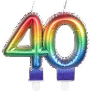Boland - Kaarsje '40' regenboog 40 Multi - Regenboog - Regenboog pas cher
