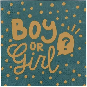 Boland - 20 papieren servetten Boy or Girl - Geen thema - Babyshower - Gender reveal pas cher