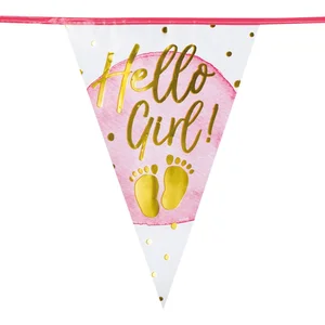 Boland - Folievlaggenlijn 'Hello Girl!' - Geen thema - Babyshower pas cher