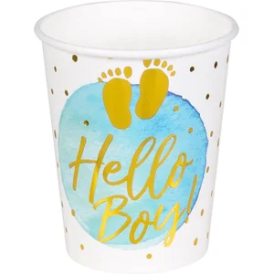 Boland - 10 Papieren bekertjes 'Hello Boy!' - Geen thema - Babyshower pas cher