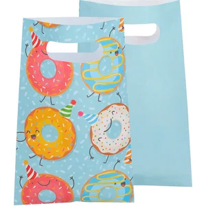 Boland - 10 Papieren feestzakjes Donut - Pastel - Pastel pas cher