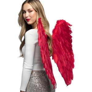 Boland - Engelenvleugels rood (65 x 65 cm) Rood - Volwassenen - Vrouwe...Vendu parbol