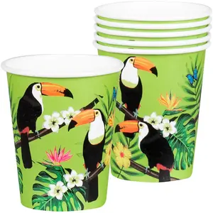 Boland - 6 Bekertjes Toekan - Tropisch - Hawaii - Themafeest - Verjaar...Vendu parbol