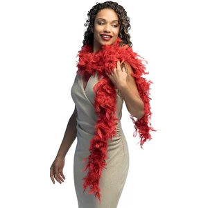 Boland Boa en plumes - Bordeaux - 180cm - Femme - Adulte pas cher