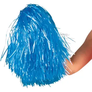 Comparateur de prix : Pompon Cheerleader Supporter Bleu - Boland - Fibre plastique brillante...