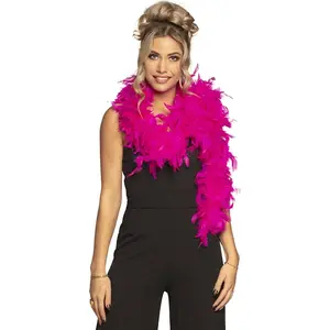 Comparateur de prix : Boa en plumes rose vif - BOLAND - 180cm de longueur - Accessoire de mode pour adulte