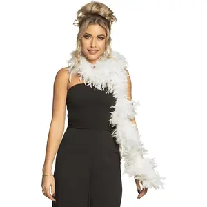 Boa en plumes - BOLAND - 180cm - Blanc - Accessoire déguisement adulteVendu parbol
