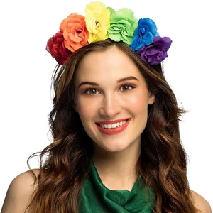 Boland - Diadeem Flora Multi - Één maat - Volwassenen - Vrouwen - Hawaii - Tropisch - Festival - Pride - Themafeest - Strandfeest pas cher