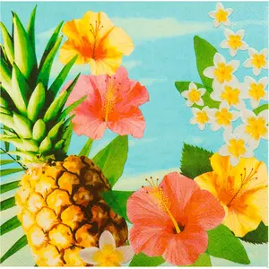 Boland - Set 12 Servetten Paradise - Tropisch pas cher