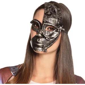 Boland - Halfmasker Radarpunk - Volwassenen - Robot - Steampunk- Sciencefiction