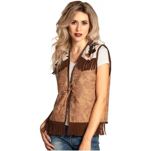 Boland - Vest Western camel (M) - Volwassenen - Cowboy - Cowboy - Indiaan pas cher
