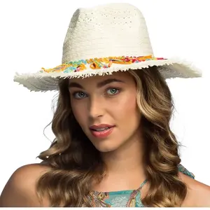 Boland - Hoed Bohemian Naturel - 58 - Volwassenen - Unisex - Ibiza
